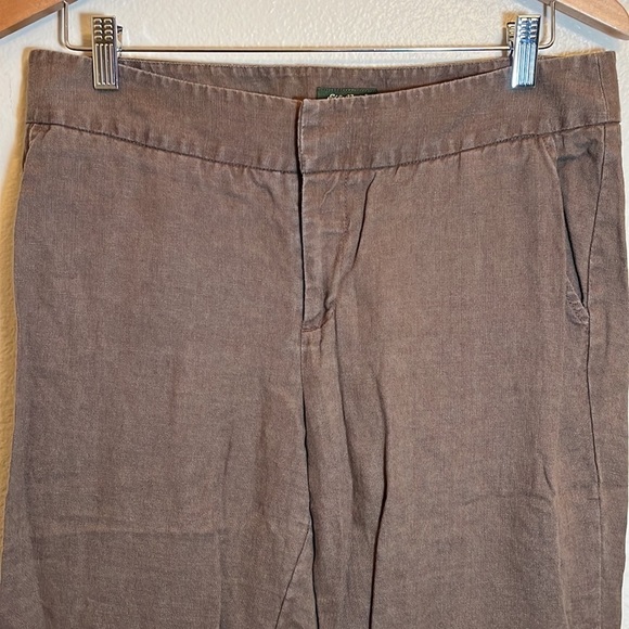 Eddie Bauer Vashon Fit Brown Linen Pant - Picture 4 of 16